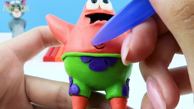 Страшный ПАТРИК ➤ игра Patrick.ЕХЕ, друг ГУБКА БОБ Spongebob. Лепим фигурки из пластилина с Лепка О смотреть онлайн