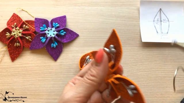?Удивительные Новогодние Игрушки на Елку?из фоамирана Своими Руками?DIY -Мастер класс.