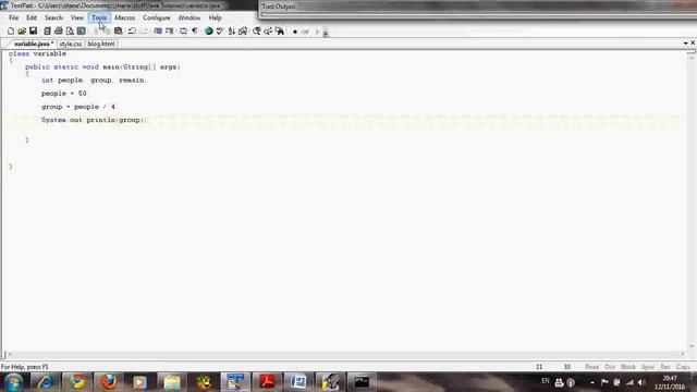 Java programming Tutorial 8 - Program to divide 50 people into groups of 4 and show the remainder смотреть онлайн