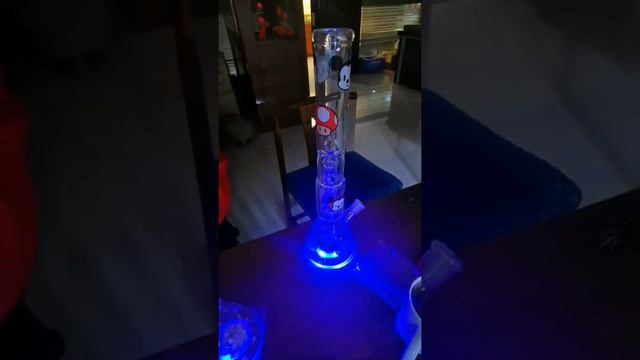 Colorful lighting design, glass water pipe