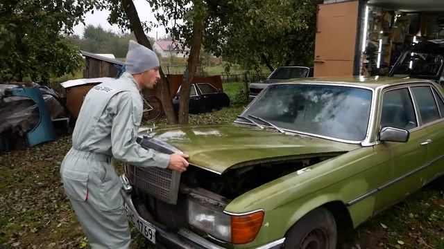 MERCEDES-BENZ 450 W116: ПЕРВЫЙ ОСМОТР ПОСЛЕ 30-ЛЕТНЕЙ СТОЯНКИ! 8 ЦИЛИНДРОВ, ЗЕЛЕНЫЙ САЛОН И РЖАВЧИН