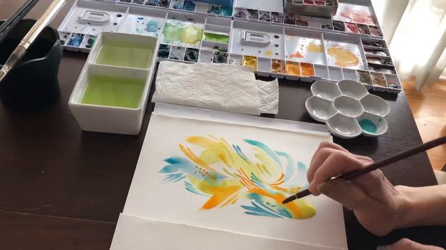 Abstract Watercolor Painting: How It’s Made by Sarah M Johnson Art смотреть онлайн