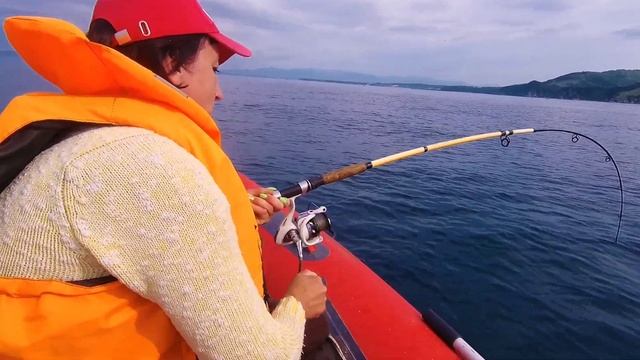 Ловля камбалы в июле в Находке.