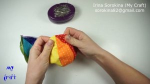 Как сшить мягкий мячик из ткани с гремелкой