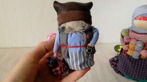 Куклы мотанки. Крупеничка. Богач. Семья. Текстильные куклы.