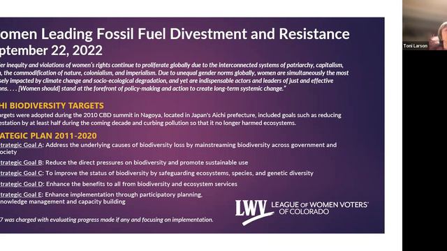 COP27 Presentation with Dr. Toni Larson