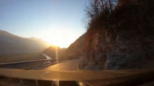 4K Timelapse. Switzerland: Crans-Montana, Alps and sunset road back to Geneva