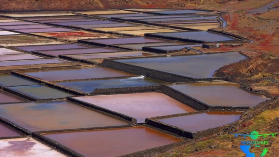 Лансароте видео- Солеварни Салинас Дель Ханубио (Salinas del Janubio Lanzarote) Канарские острова