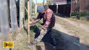 Забор деревянный из  KD "Каменное дерево". Пошаговая инструкция по монтажу забора, заборных секций.