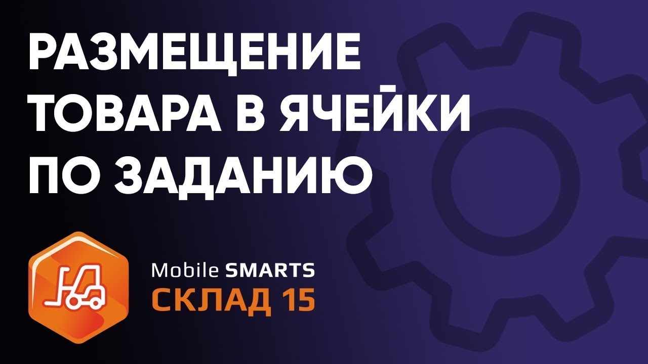 Размещение товара в ячейки указанных в задании на ТСД в ПО «Mobile SMARTS Склад 15»