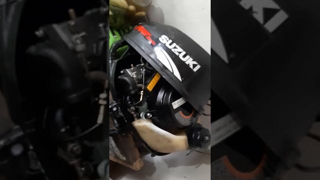 лодочный мотор Suzuki df 2.5 плюёт масло в сапун. смотреть онлайн