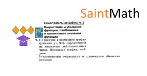 На рисунке изображен график функции у=f(x). Найдите промежутки возрастания и промежутки убывания