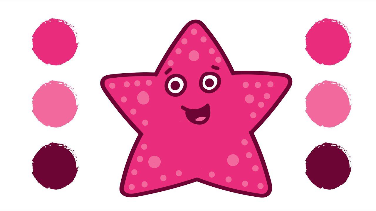 Как нарисовать МОРСКУЮ ЗВЕЗДУ / Раскраска МОРСКАЯ ЗВЕЗДА / How to draw A STARFISH / Краски Раскраски смотреть онлайн