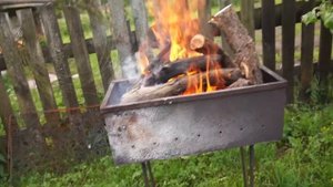 Куриные крылья на решётке на мангале шашлык