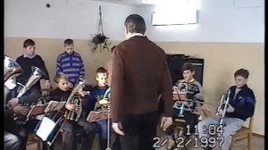 Репетиция детского духового оркестра 1997 г