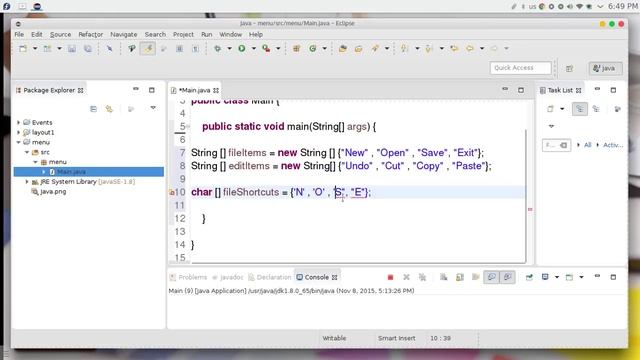 51 JAVA Swing GUI Menu смотреть онлайн