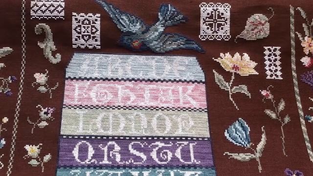 Работа года закончена!  Семплер Vintage Lace от Rosewood Manor