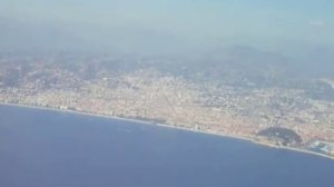 Takeoff from Nice Airport (NCE) A-319. Flyover Nice and Monaco