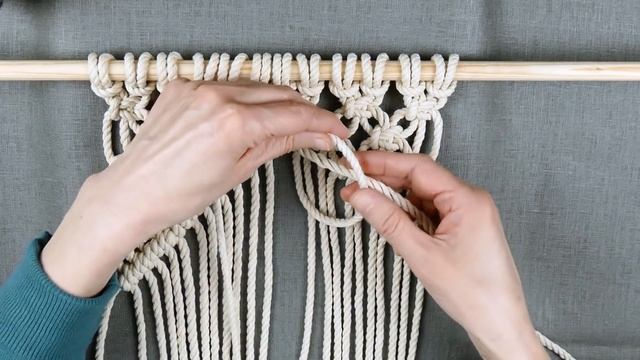 DIY Easy Macramé Diamond Pattern Wall Hanging Tutorial