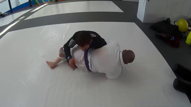 Half Guard Knee Shield Submission -  Kimura or Arm Bar.