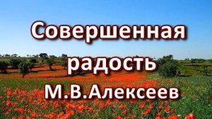 Совершенная радость. М. В. Алексеев. Беседа. Проповедь. МСЦ ЕХБ.