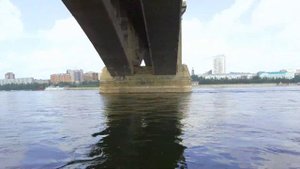 Река Енисей. Судоходство в районе Красноярска.