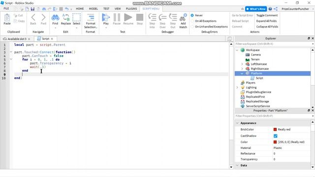 How to Build a Fading Platform Brick (Roblox Studio Tutorial for New Beginners Series) (N033) смотреть онлайн