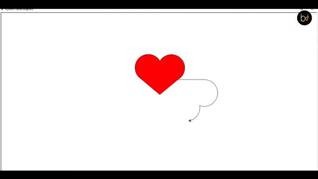 Python Turtle - Draw Love Heart in Python Turtle Graphics | Love Heart By #BKTutorial