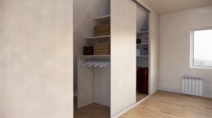 Шкаф-купе в мансарду.