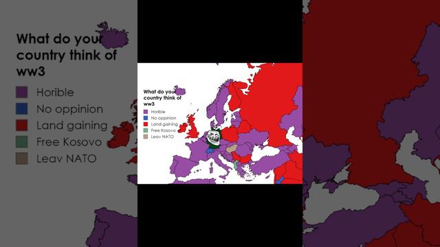 Your country's opinion on WW3 #geography #viral #mapping