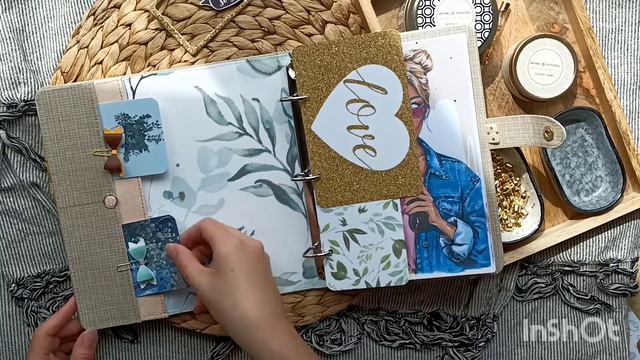 Бежевый планер с девушкой / Планер ручной работы на кольцевом механизме / Скрапбукинг смотреть онлайн