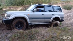 Toyota Land Cruiser 80 - проверка блокировок в карьере / checking blockages on a quarry