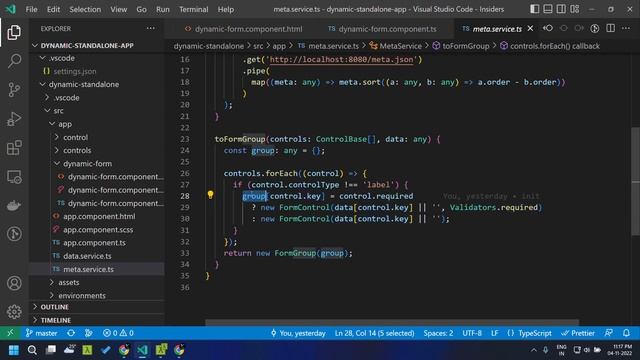 How to create Dynamic forms using Standalone components in Angular 14