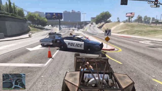 GTA 5 - FIVE STAR POLICE Chase With Trevor(Rampage At Grove Street)