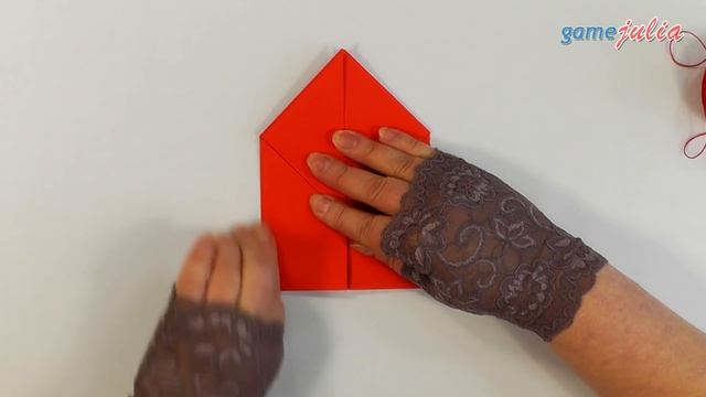 DIY Украшения ОРИГАМИ Сердце кулон из бумаги своими руками