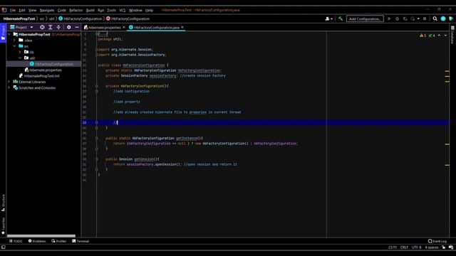Hibernate Property File Configuration .java with mysql database смотреть онлайн