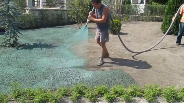 Устройство газона в Беларуси методом Гидропосев. смотреть онлайн