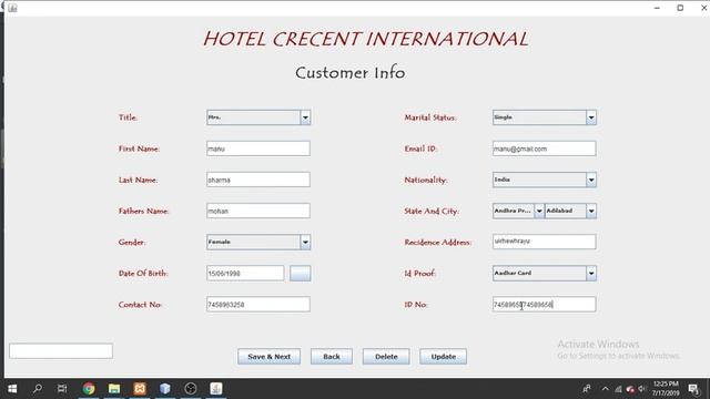 hotel management system project in java netbeans with source code