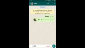 Звуковое сообщение в вотсап WhatsApp вместо текста