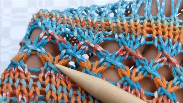 Летний ажурный топ из пряжи секционного крашения. Краткий обзор (НЕ МК) смотреть онлайн