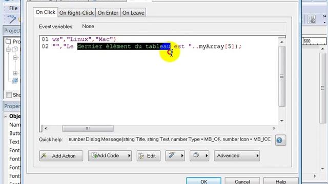 5 - Les tableaux - Script Autoplay Media Studio -