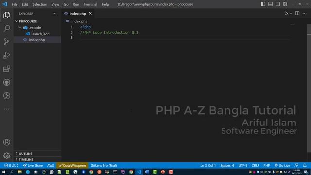 PHP Tutorial A-Z Bangla - PHP Loop Introduction 8.1