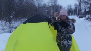Палатка для зимней рыбалки 3-местная, палатка-зонт, ТРОФЕЙ аналог Helios, обзор