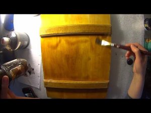 Водная Морилка. Прокрываем торец иконы