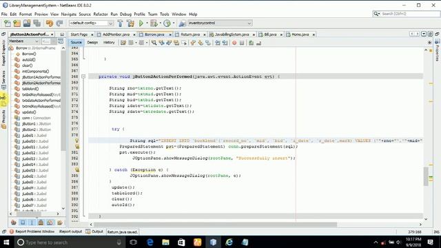 Java Library management system - step by step complete tutorial with source code #11