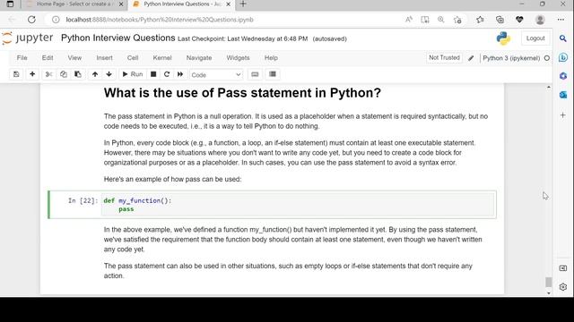 What is the Use of PASS statement in Python