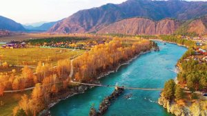 Река Катунь Зубы Дракона Горный Алтай в 4К