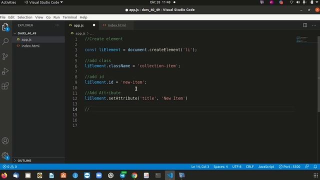 JavaScript DOM Create element | Suhrob Abduaxatov | 4K