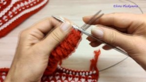 САПОЖКИ НОСКИ ЛЕНИВЫЙ ЖАККАРД НА 2 СПИЦАХ. Вяжем вместе тапочки.