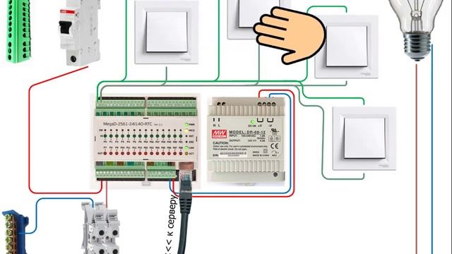 Как подключить умный дом выключатель света Схема проводки для "умного дома". Проходные выключатели - смотреть видео онлайн 